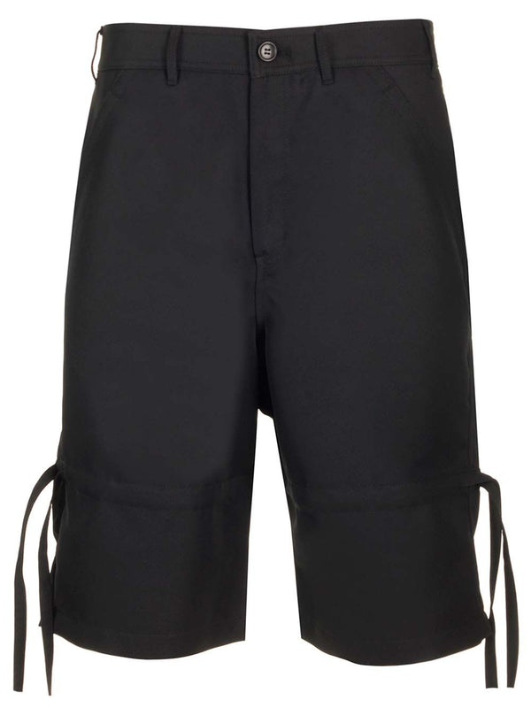 Twill Bermuda Shorts Trousers Nero