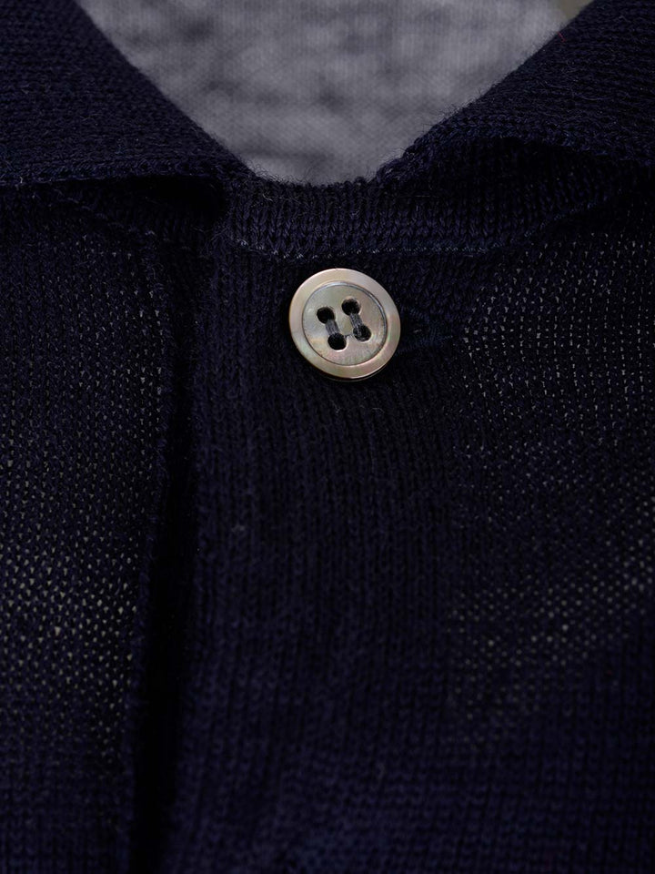 Comme Des Garcons Play Wool Polo shirt - Blu | 254020053669ceaace6c84ffb6b04e384aee2120
