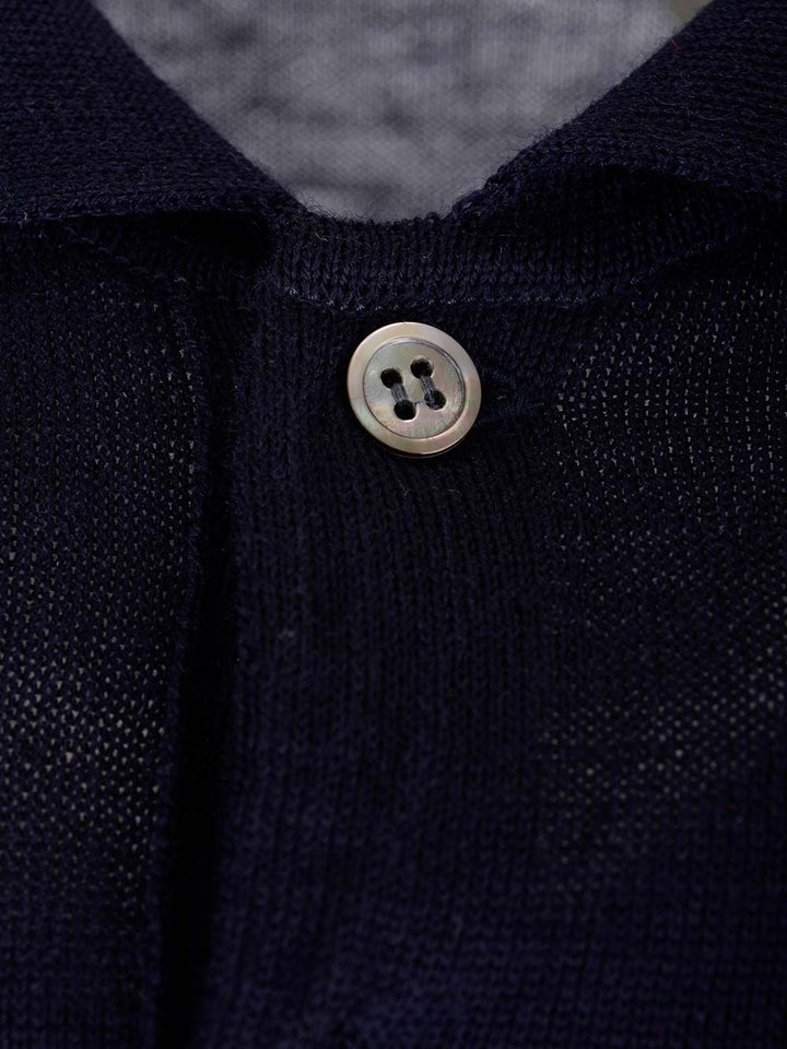 Comme Des Garcons Play Wool Polo shirt - Blu | 999efb9297c169021c6a4fb74a0eeec0f690c393