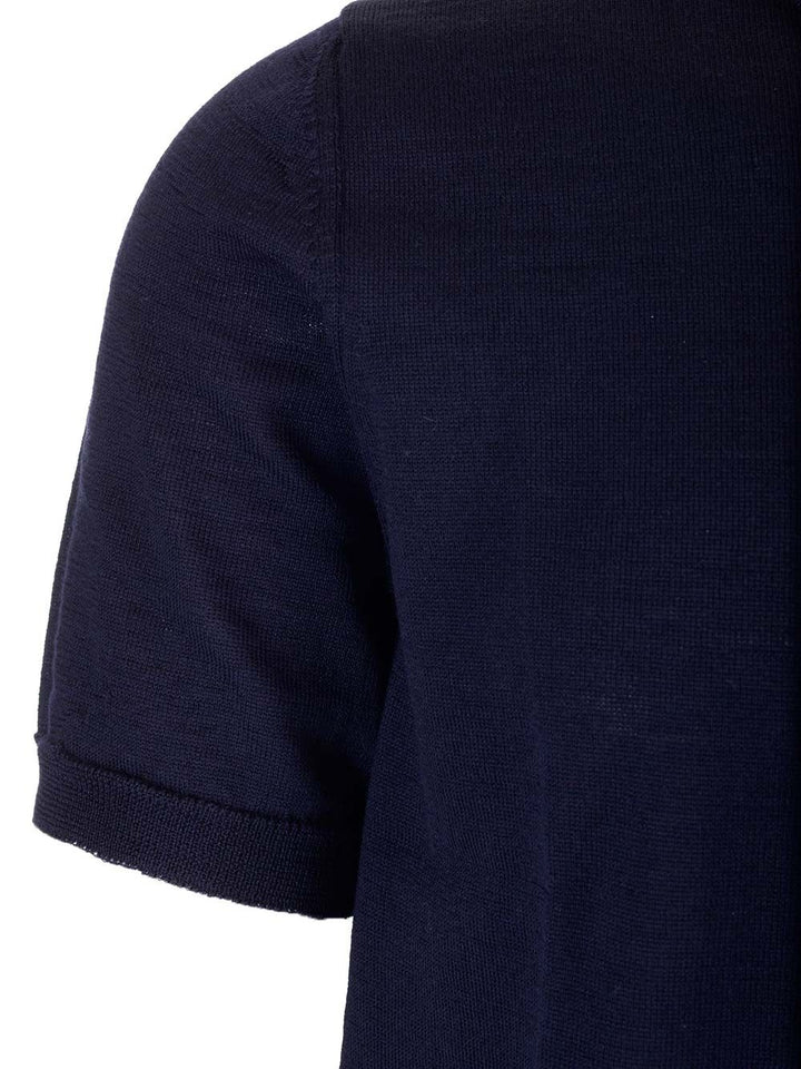 Comme Des Garcons Play Wool Polo shirt - Blu | 73d21eaedf28f698f052239b8f57bc0f26867ab1