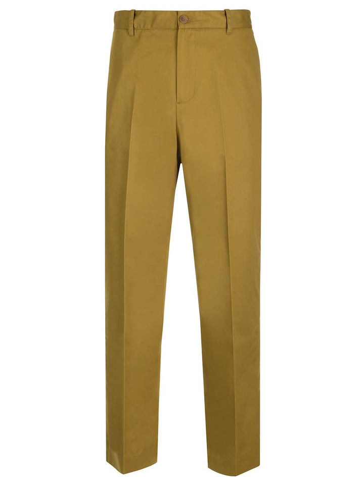 Maison KitsunÉ Cotton Chino Trousers - Verde | 26239763e449b44e6f83317f3e4be16eb6771237