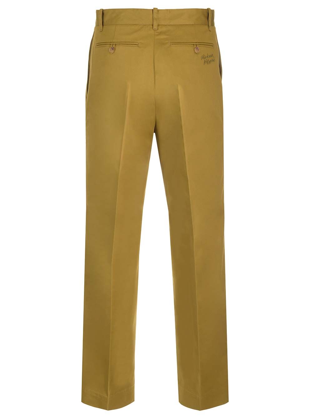 Maison KitsunÉ Cotton Chino Trousers - Verde | 7c4671eab274491aebc171e1048844c501c53349