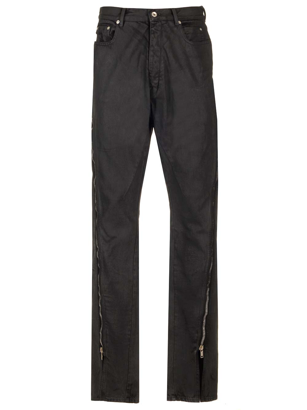 Rick Owens Coated Denim Trousers Jeans - Nero | d2ac8ea312fa7cbfffe8eee10e40554cbc6b8367