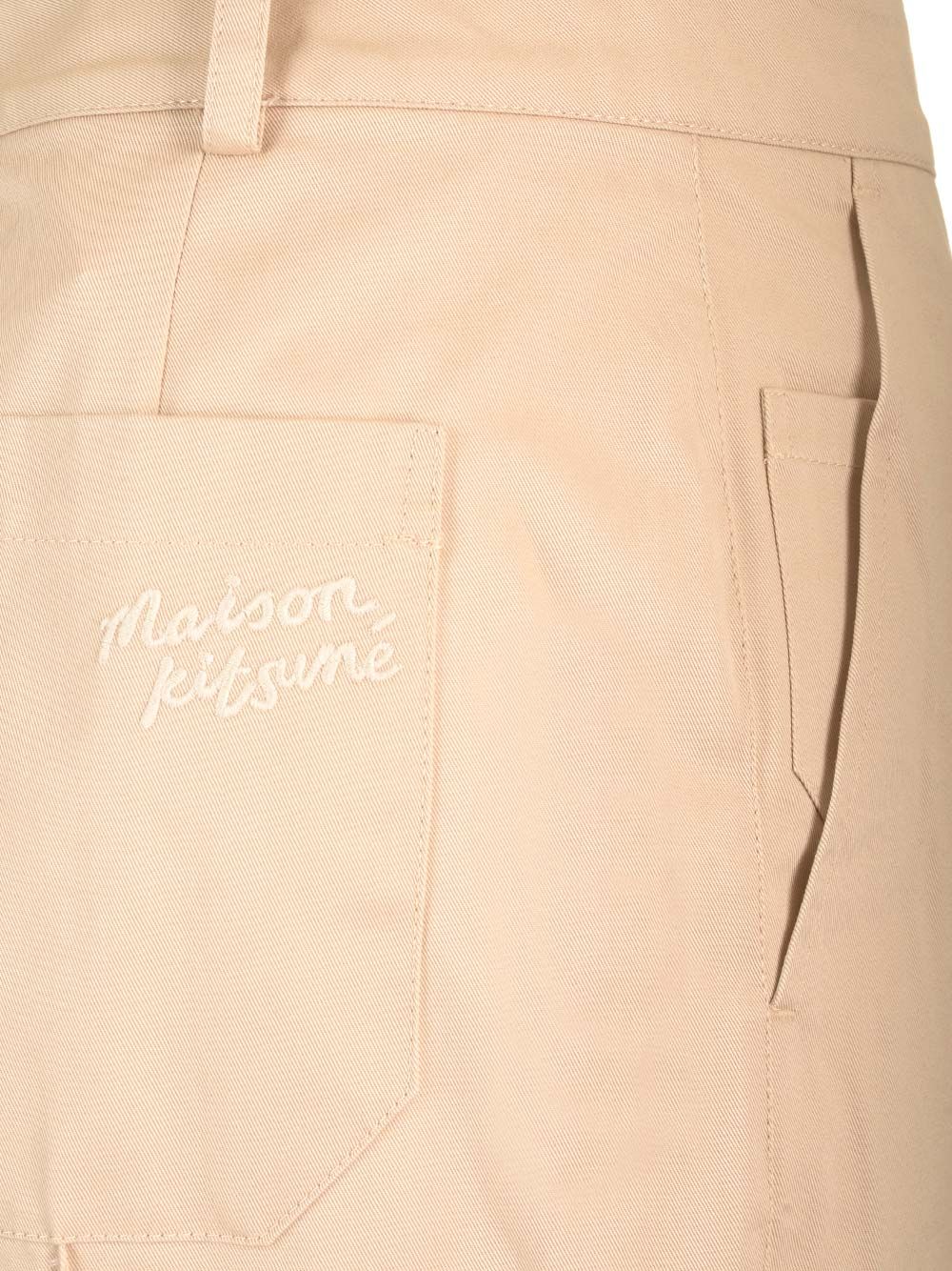 Maison KitsunÉ Slim Fit Chino Trousers - Beige | 495092d161ccca3b3912862c4cdcfa67e03f2c67