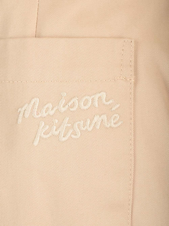 Maison KitsunÉ Slim Fit Chino Trousers - Beige | 8347d144cac8cf51f589db0957eec43bcd00b918