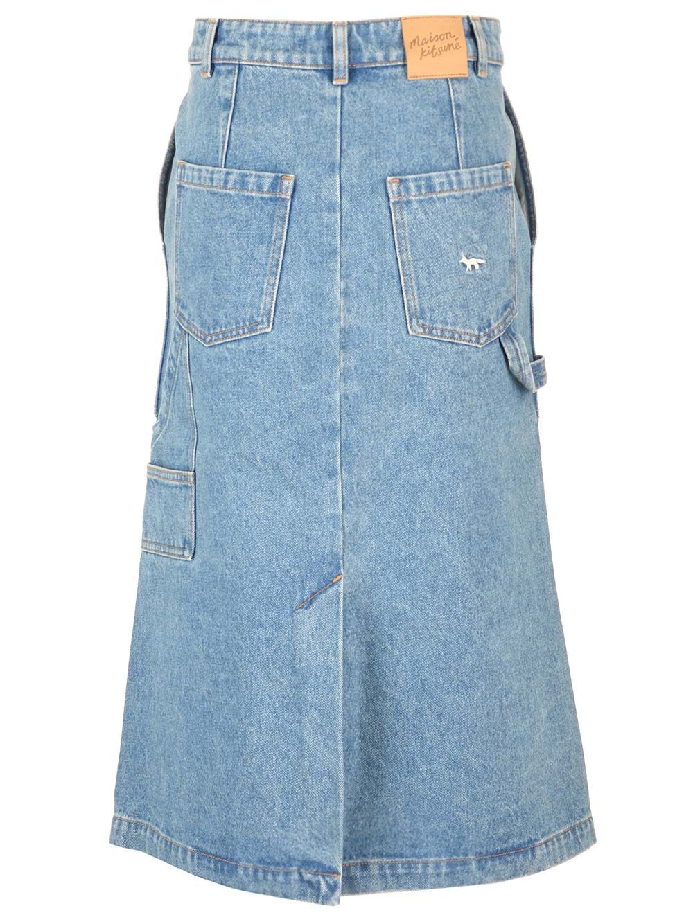 Maison KitsunÉ Denim Midi Skirt Gonne - Blu | df5a436698ca8b0a6138668334af0ab39d636f6a