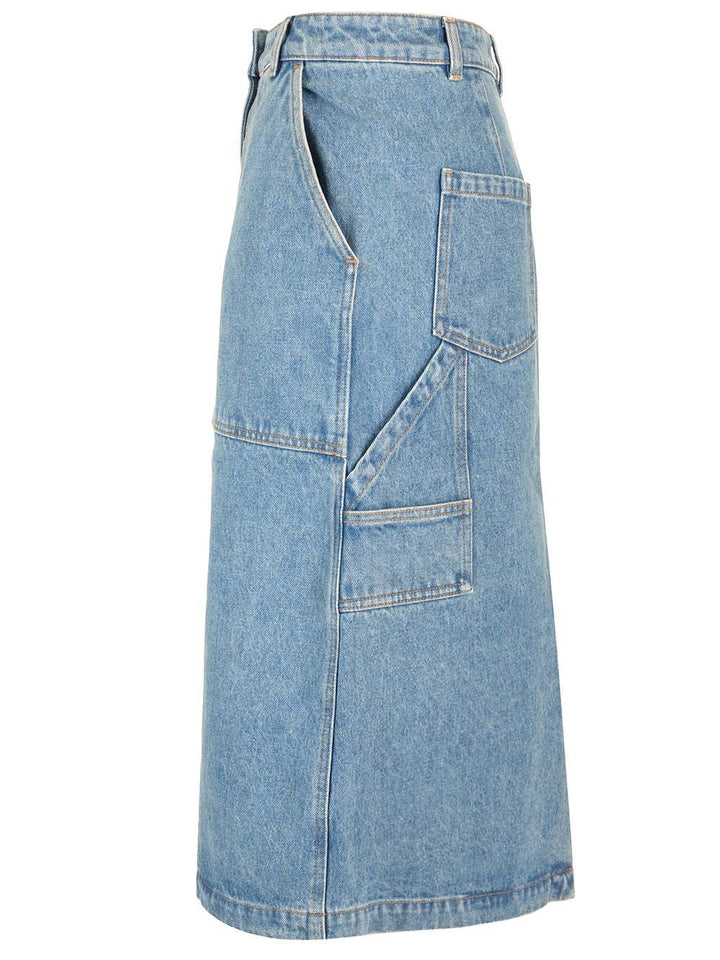 Maison KitsunÉ Denim Midi Skirt Gonne - Blu | a2bb45b2497bc8d2149453b5cf48bea405900202