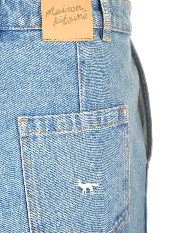 Maison KitsunÉ Denim Midi Skirt Gonne - Blu | ccfa4e6e69af7fd6f0a5c6b931bfbde02263bafb
