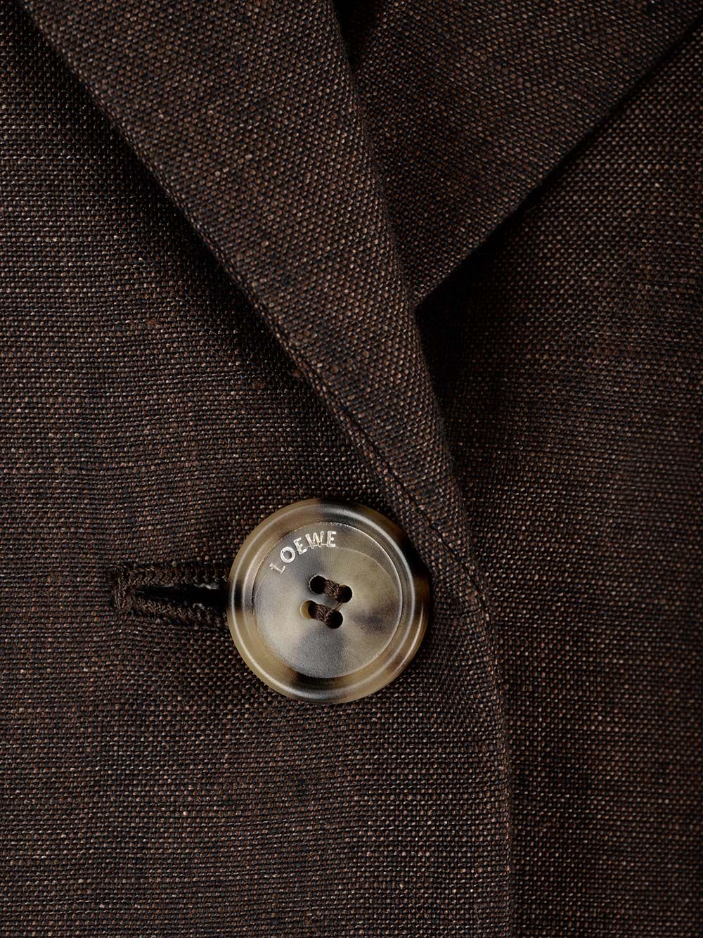 Loewe Linen Single-Breasted Tailored Jacket Giacche - Marrone | 4c661b4827e5b201af9ff84744c6c3ef0c16ac83