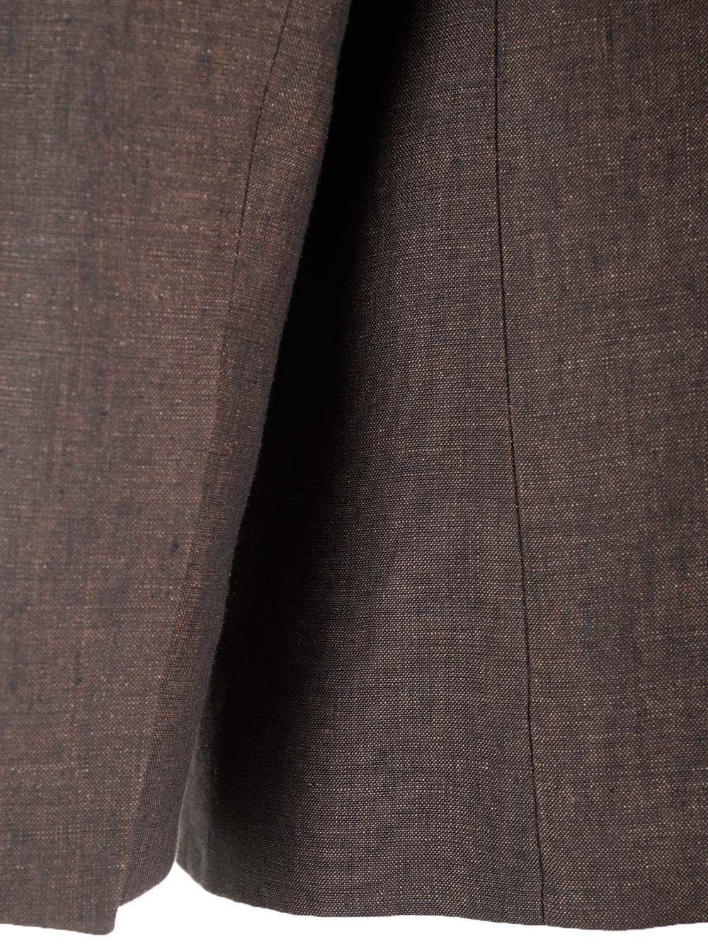 Loewe Linen Single-Breasted Tailored Jacket Giacche - Marrone | 40c6a8c5c8e02eb14602452dc1329b2c0f63f0fe