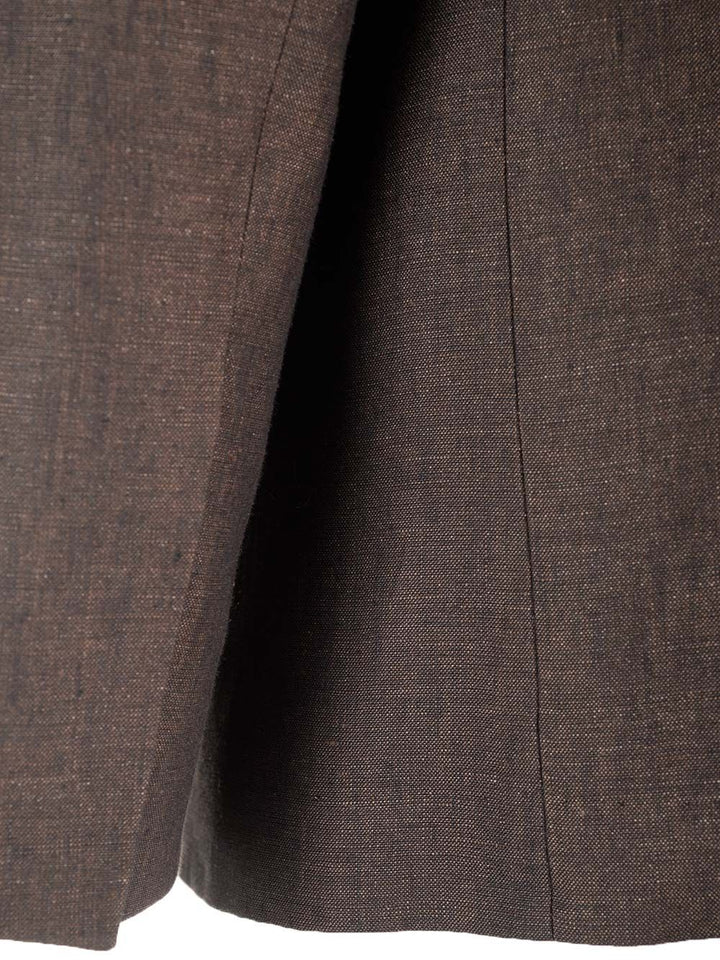 Loewe Linen Single-Breasted Tailored Jacket Giacche - Marrone | 40c6a8c5c8e02eb14602452dc1329b2c0f63f0fe
