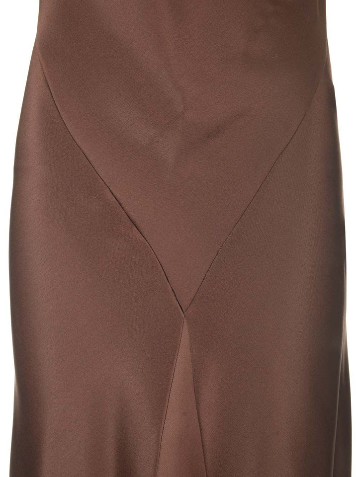 Loewe Long Scarf Dress In Silk Satin Abiti - Marrone | 80589d4b2c87464c5d0b01504e9ea4038a87290d