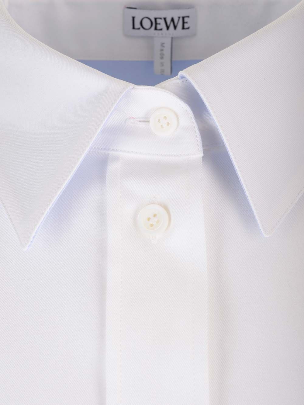 Loewe White Cotton Twill Shirt Shirts - Bianco | 8fcd6a31edc0aaacebb08997428fc237f53a658c
