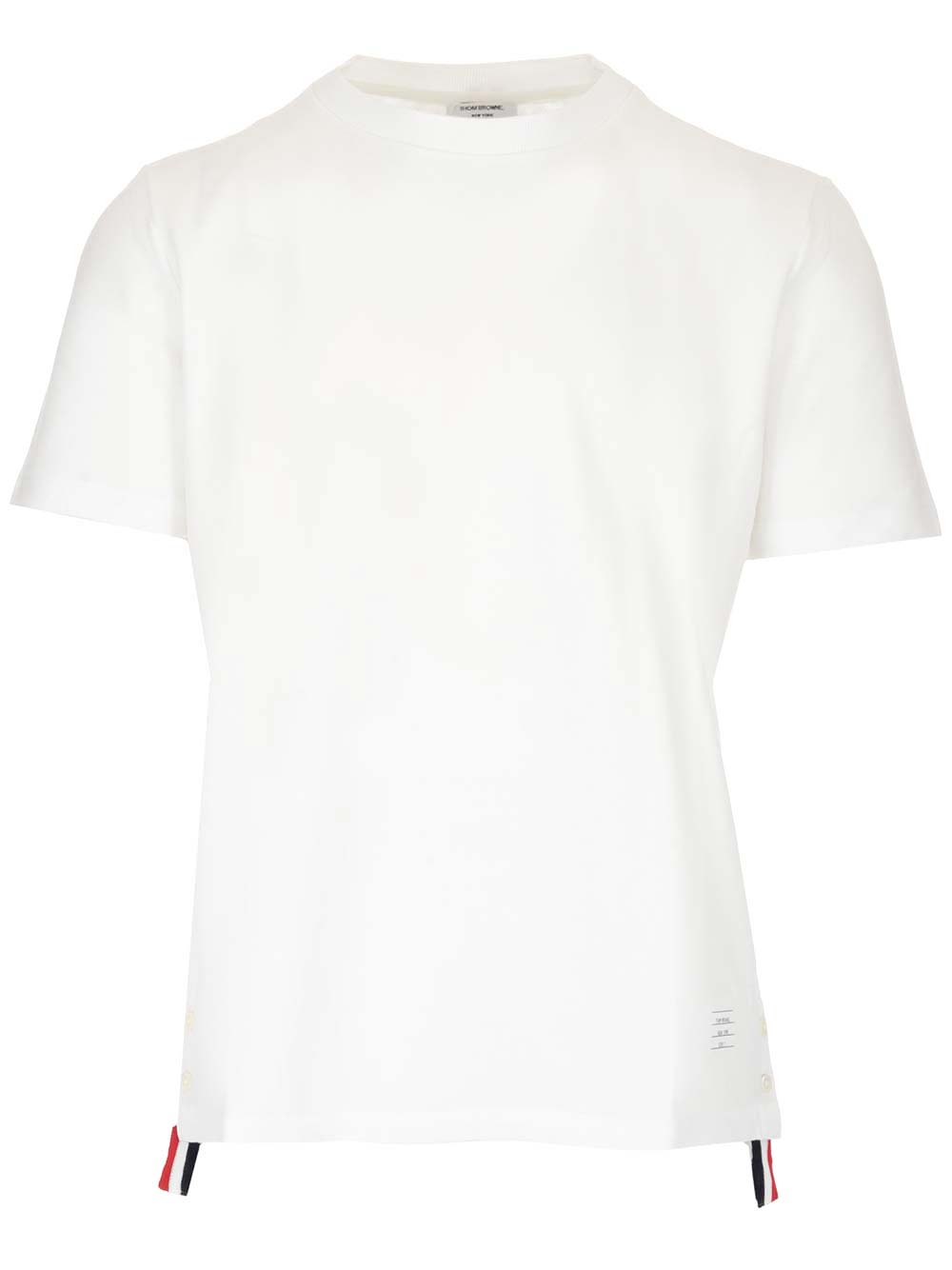 Thom Browne Piqué T-Shirt - Bianco | 57ac46da0626665b451f7c24e4545ac34ab33b02