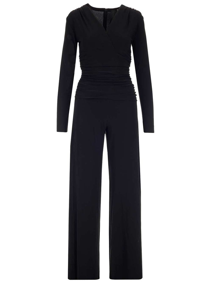 Norma Kamali Jersey Jumpsuit With Long Sleeves Tute Intere - Nero | a86efdc361bc551442085c6b0880298888d4588f