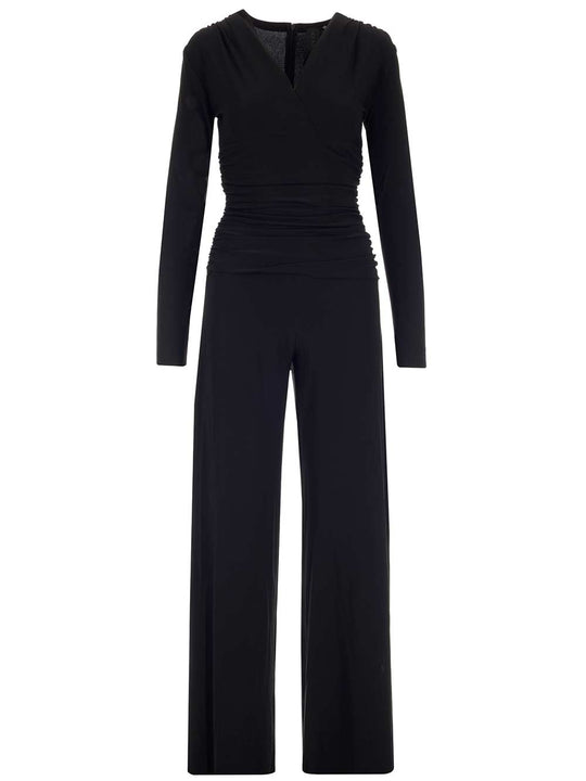 Jersey Jumpsuit With Long Sleeves Tute Intere Nero