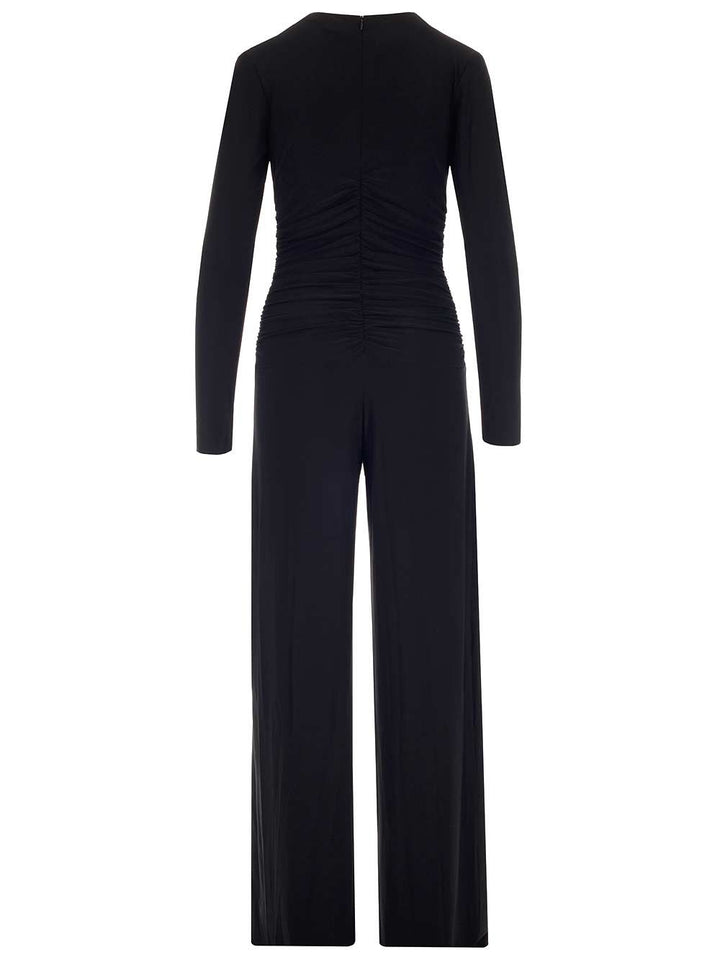 Norma Kamali Jersey Jumpsuit With Long Sleeves Tute Intere - Nero | 9de0afd224bb7c9cfc08dc7a42efc90296a7e797