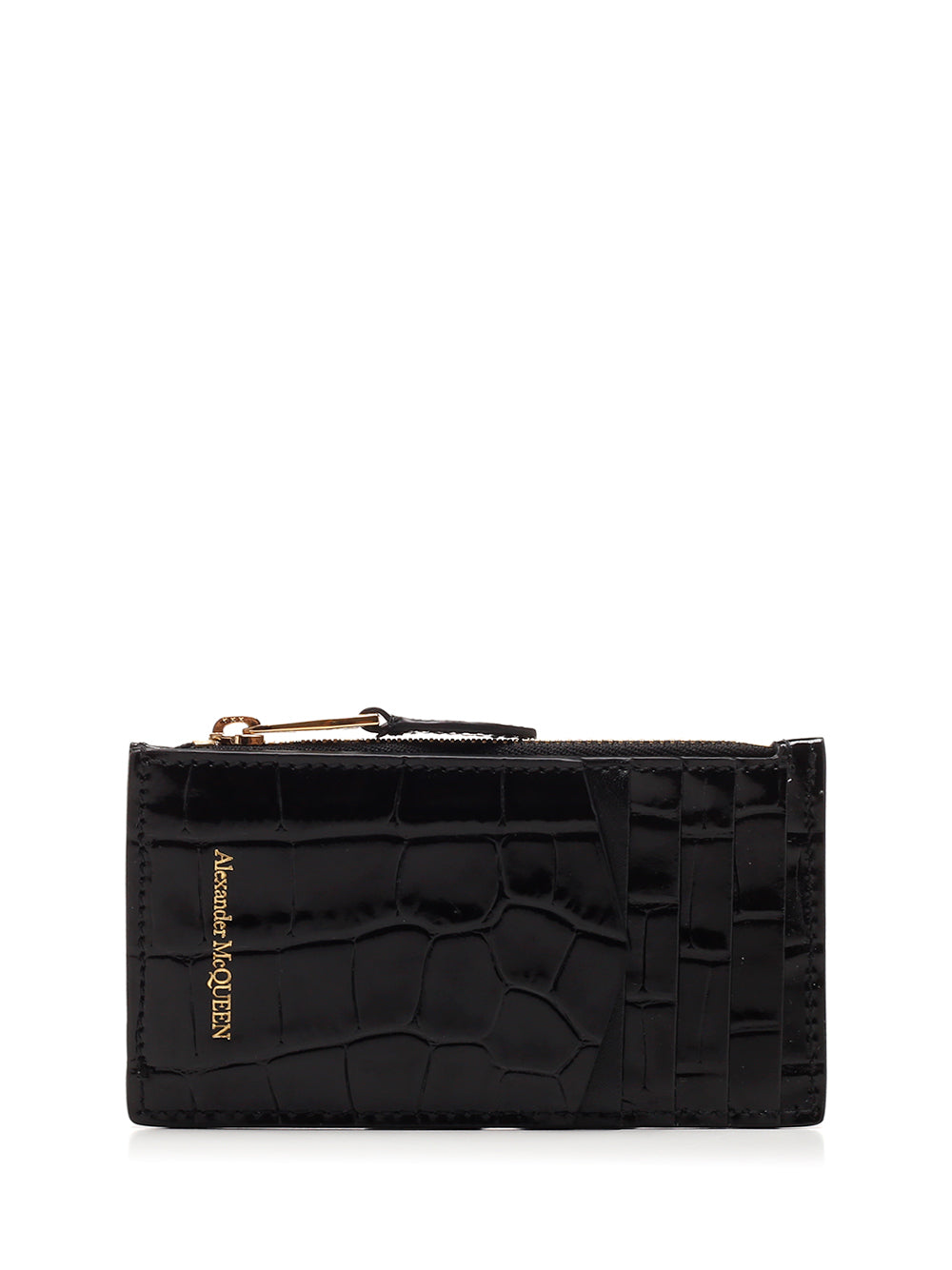 Mcqueen Card Holder With Zip Wallets - Nero | 47930f56c40f562cc4dcb1aeebecf8fd083f3a3c