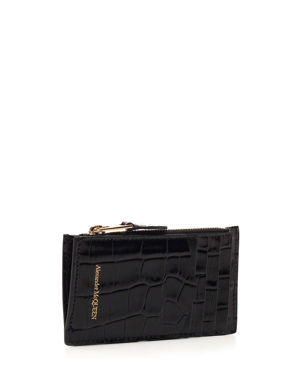 Mcqueen Card Holder With Zip Wallets - Nero | 5e28edb9746e64bc0df797e206afc4aa16ed5dc7