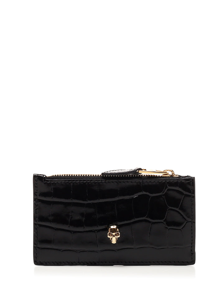 Mcqueen Card Holder With Zip Wallets - Nero | 86b51170e2072585b476c090e4d160e3287e7d5c