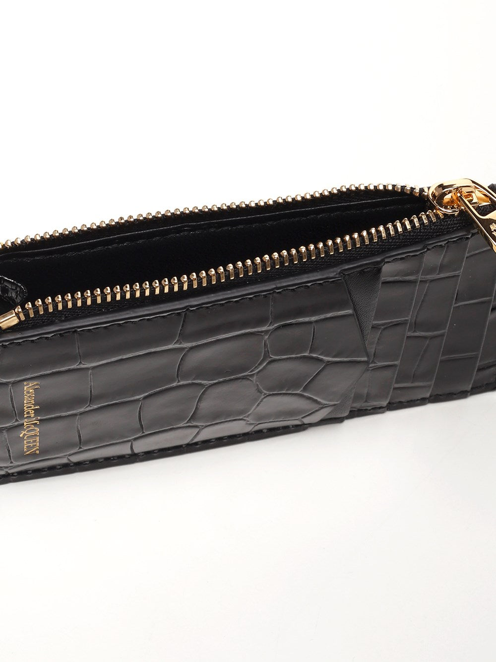 Mcqueen Card Holder With Zip Wallets - Nero | eecda639407599354ec6bbfb5581210298dac73e