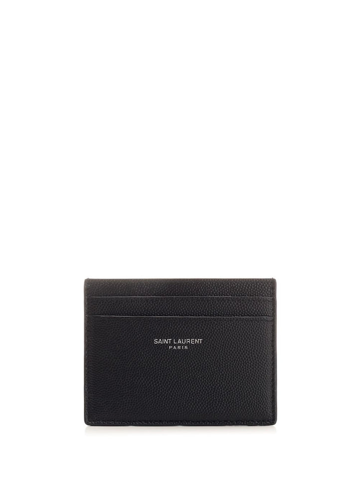 Saint Laurent Black Card Holder With Printed Logo Wallets - Nero | 8bd3f87f176e1febd3853faa7e149e5ca8315059