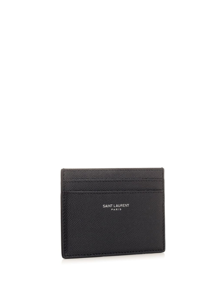 Saint Laurent Black Card Holder With Printed Logo Wallets - Nero | 0cc3c7a24065419dd2683625a5be0dfd33d656ff