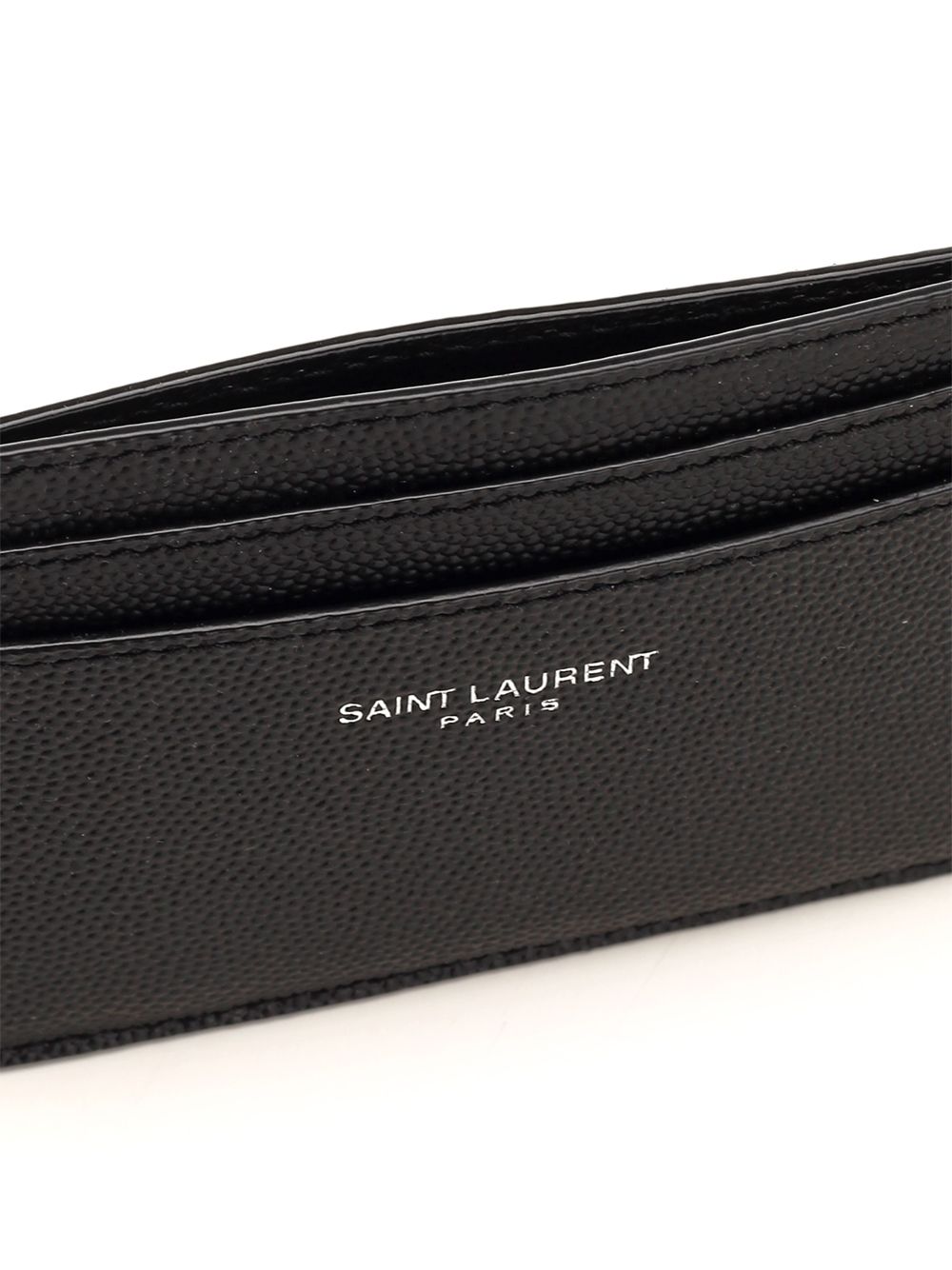 Saint Laurent Black Card Holder With Printed Logo Wallets - Nero | c29416fcbf52fc62e58aed3e852c5aa34e20319e