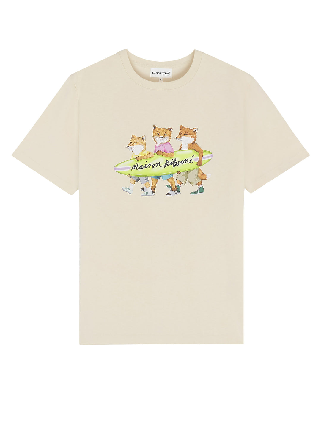 T-shirt in cotone con stampa Foxes frontale