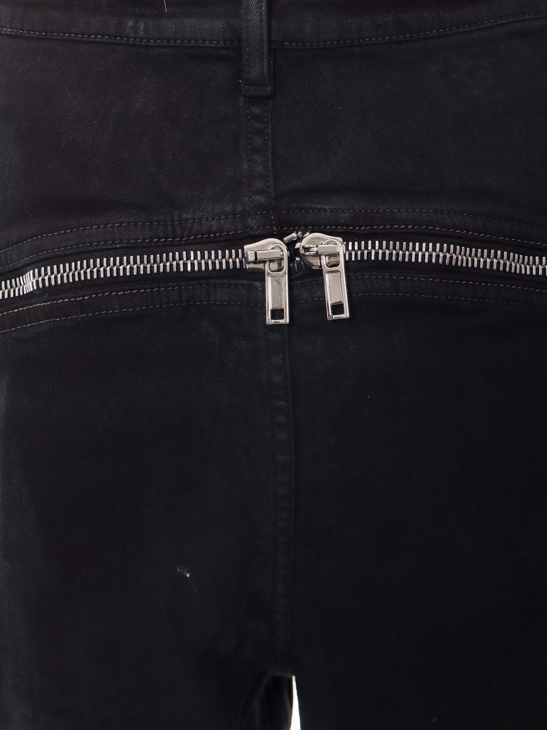 Pantalone in cotone stretch con dettaglio zip