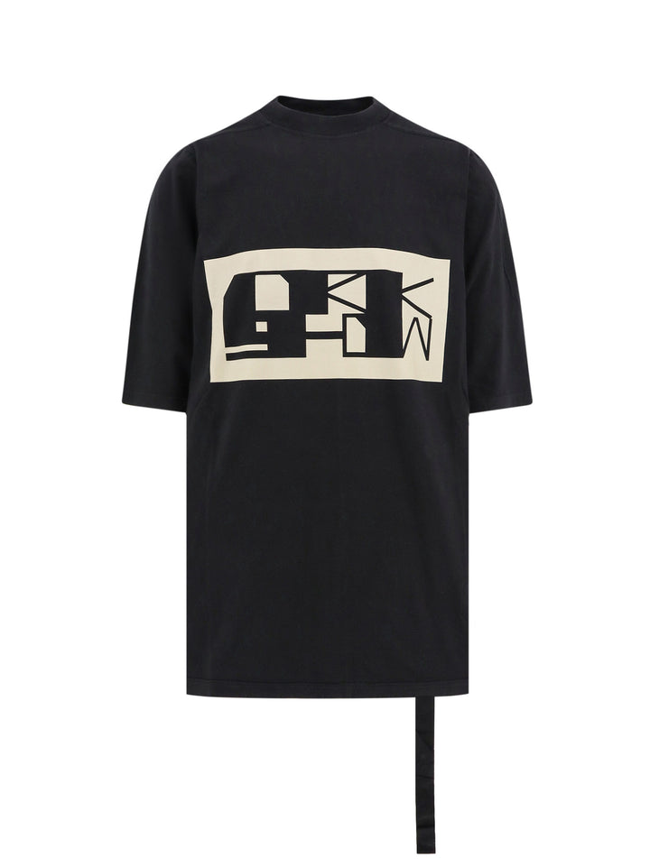 T-shirt in cotone organico con stampa logo frontale