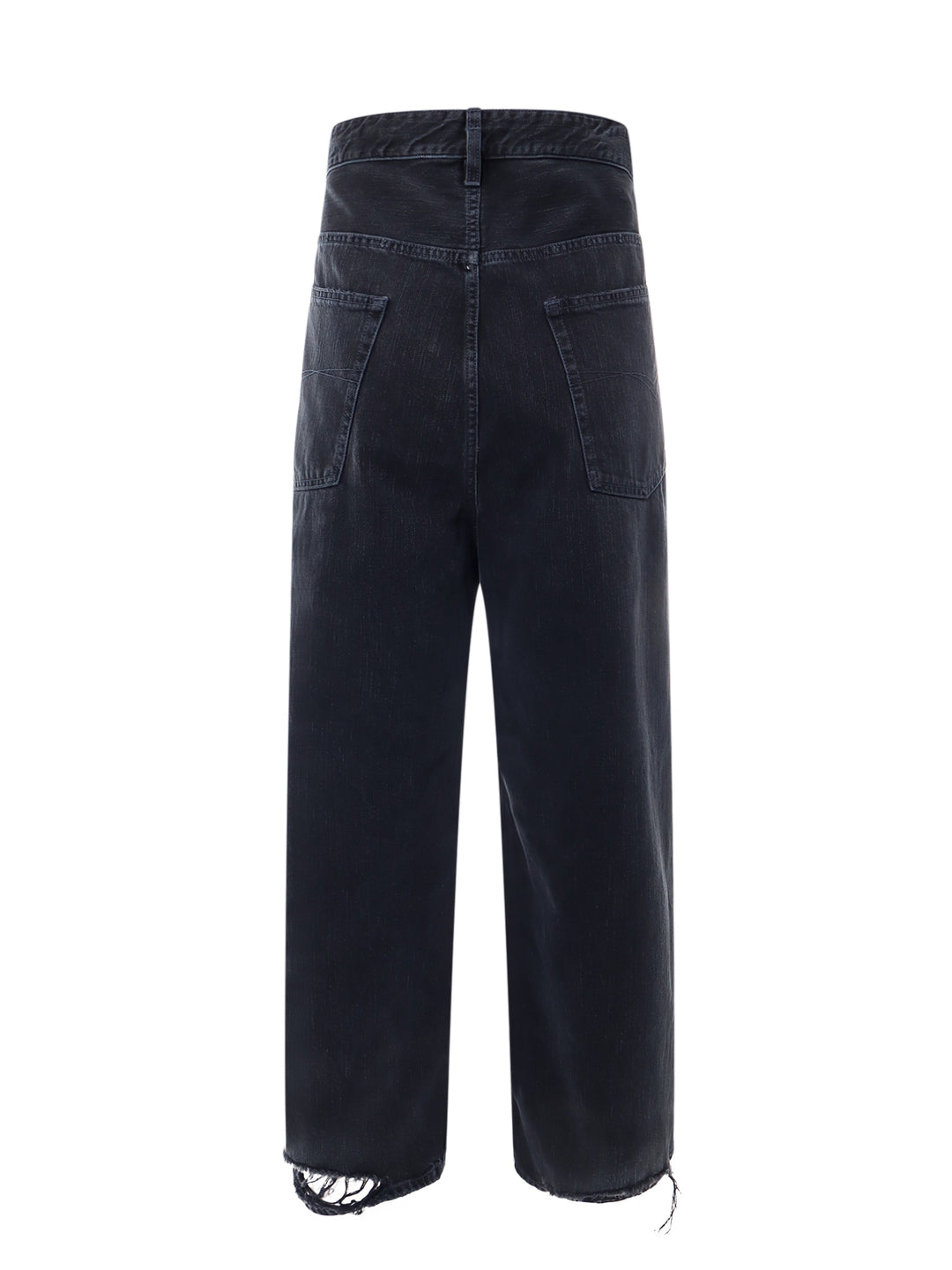 Pantalone Baggy Oversize in cotone con patch logo posteriore