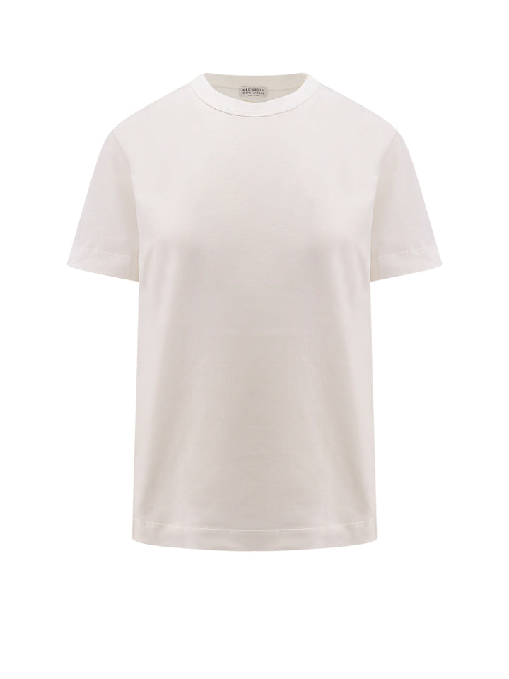 T-shirt in cotone con iconica applicazione gioiello