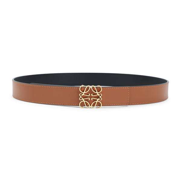Brown Calf Leather Reversible Anagram 3.5 Cm Belt