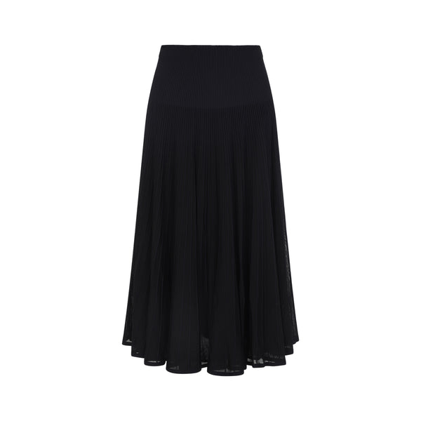 Black Celia Mid Long Skirt