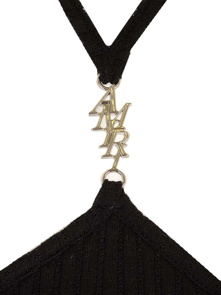 Amiri Ribbed Cotton Abiti - Nero | 64585a67237badaa82cbb0a25ac4a65983e44480