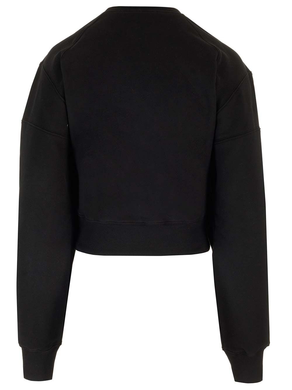Saint Laurent Cropped Sweatshirt Knitwear - Nero | ad7901abf0ce9d5fb05be3d13fc912c3fedf1771