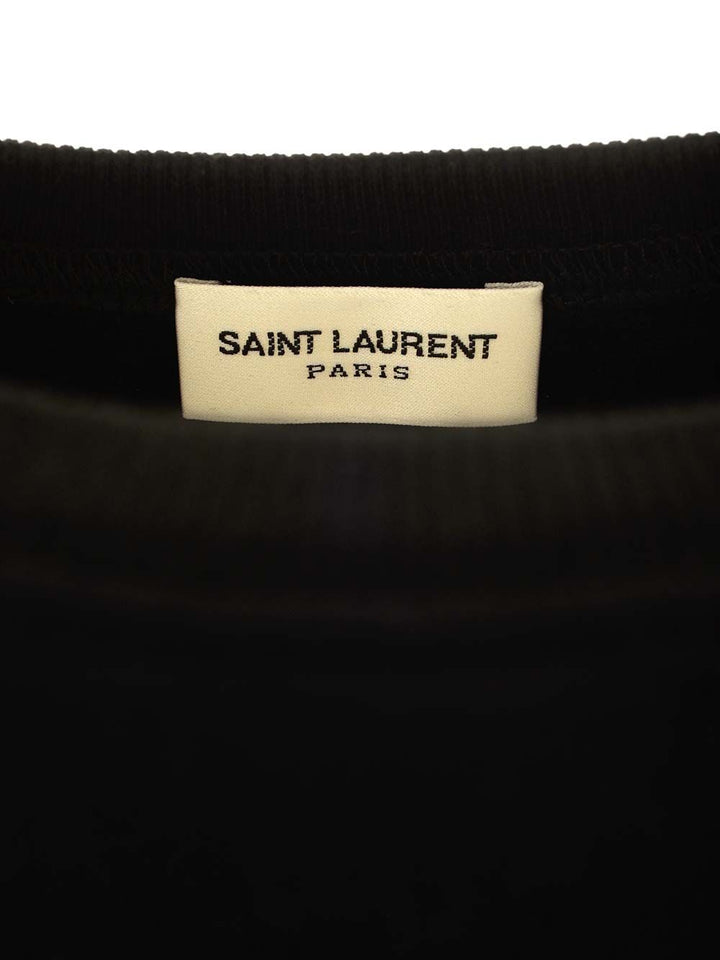 Saint Laurent Cropped Sweatshirt Knitwear - Nero | 087111f1cb8becc1e6d48469beafbd7a49fdcd8c