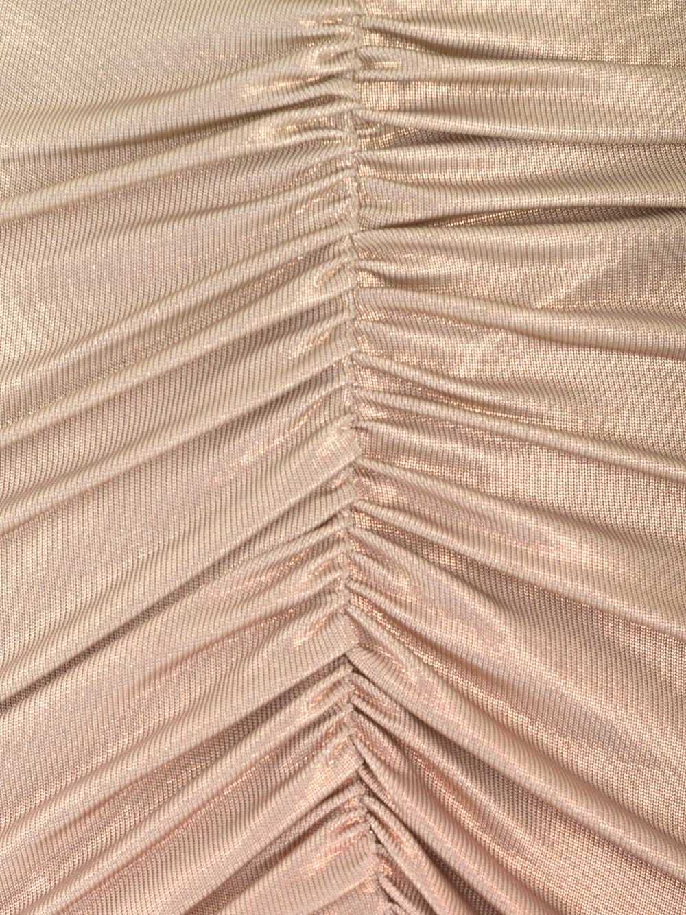 Rick Owens Lilies Metallic Stretch Viscose Miniskirt Gonne - Bianco | aa6203de456210a0d0a8d80a13ffb956c10c3d70