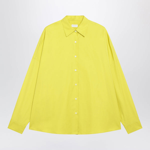Oversized Lime Cotton Poplin Shirt