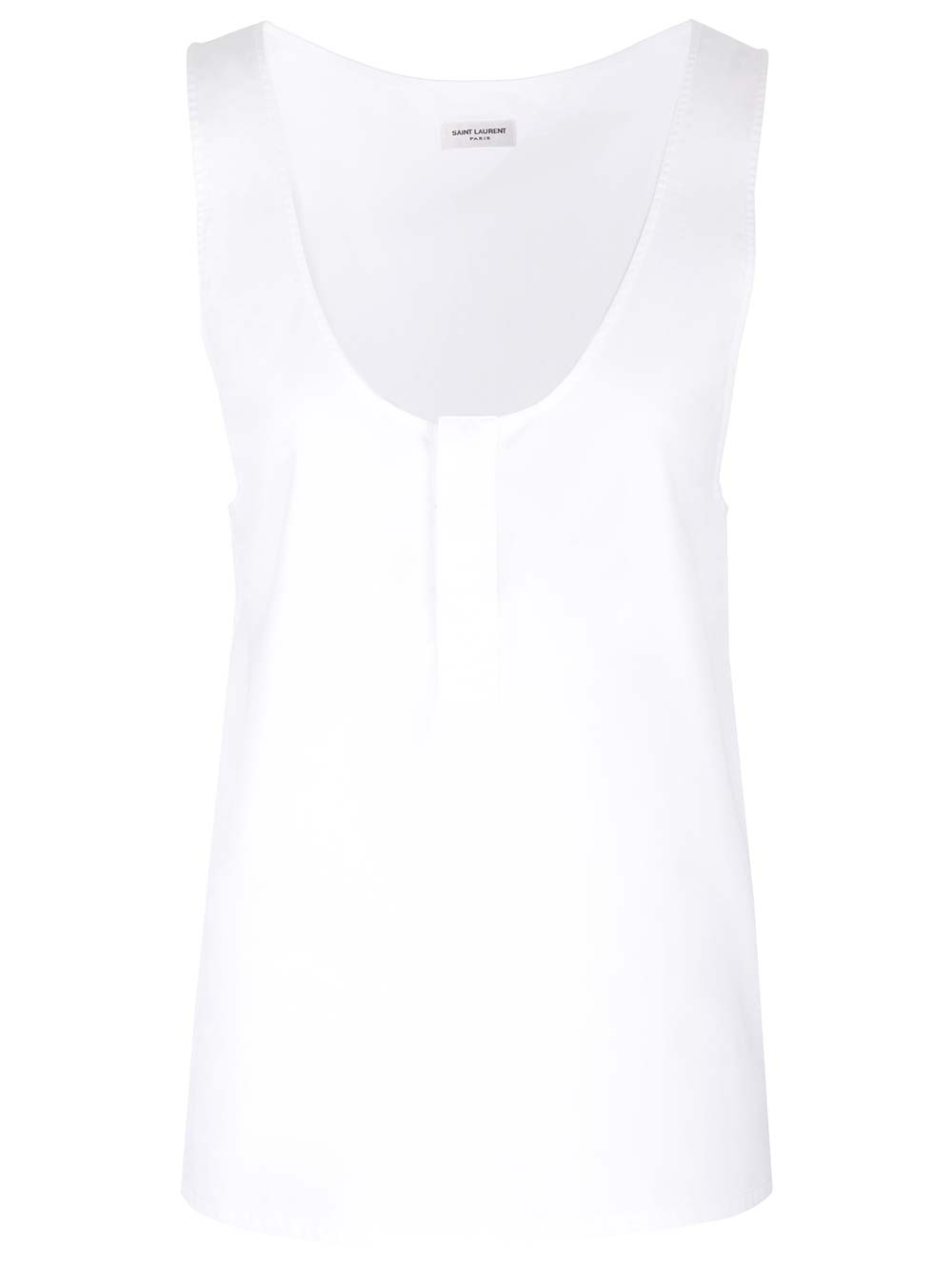 Saint Laurent Henley Top - Bianco | 5b356fac022e645184556e92c837ef0a5cf96c80