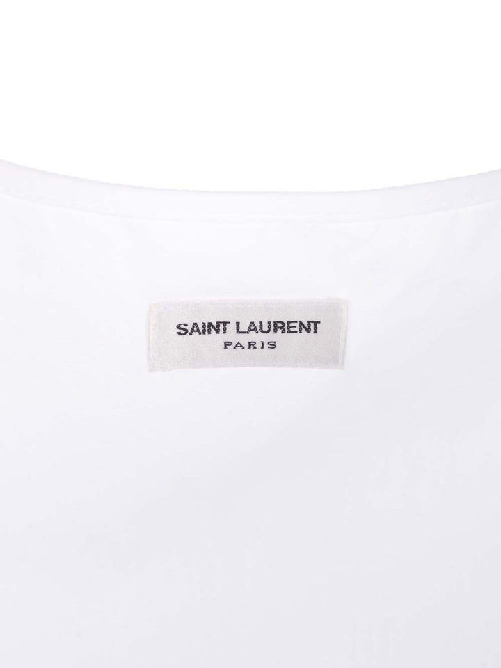 Saint Laurent Henley Top - Bianco | b414355c8c6d1b85b19ca248b0cff648529c6cb1