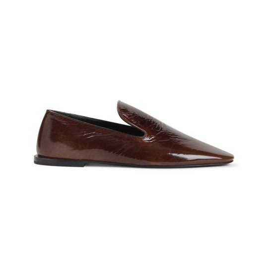 Dark Earth Brown Goat Leather Loafer
