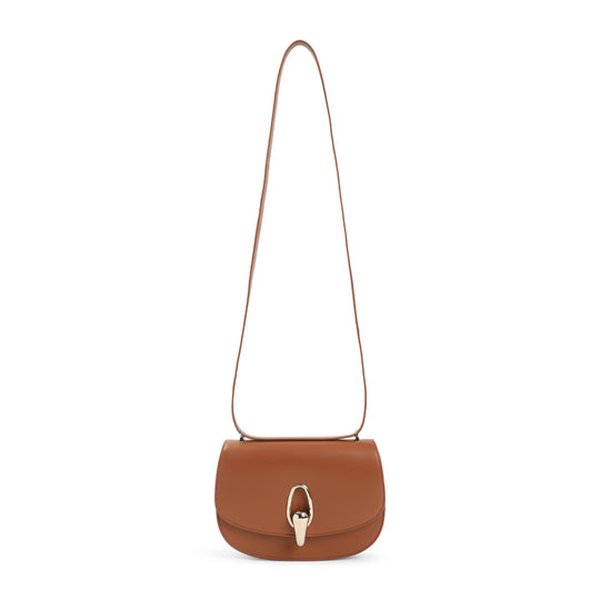 Brown Calf Leather Shoulder Bag