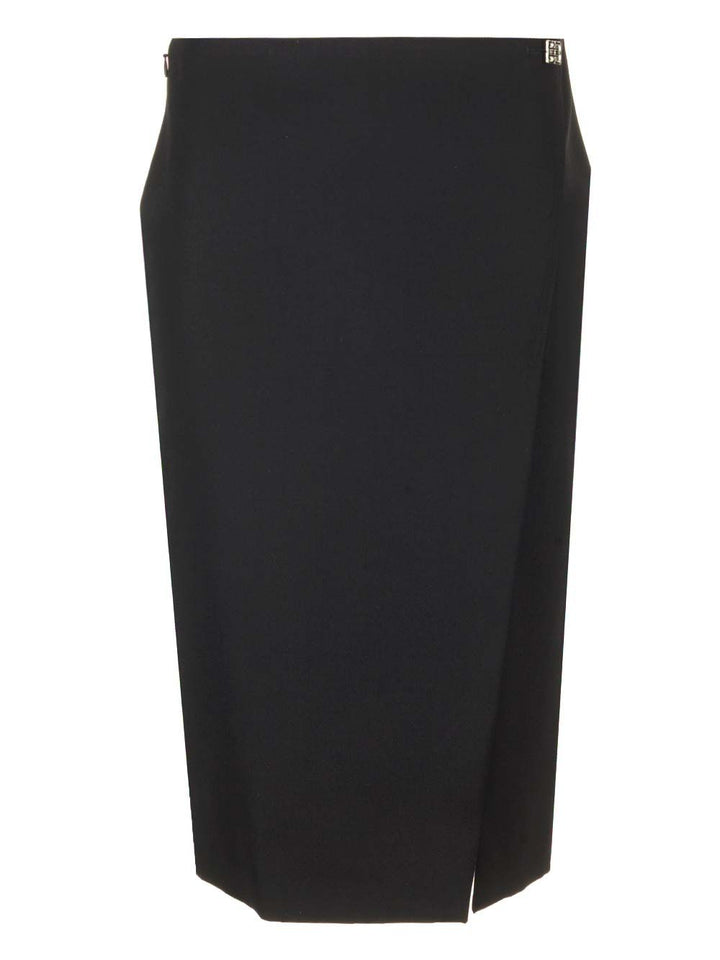 Givenchy Wool Midi Skirt Gonne - Nero | 4e9618153c22cc172629ca5a81625dc45e120e66