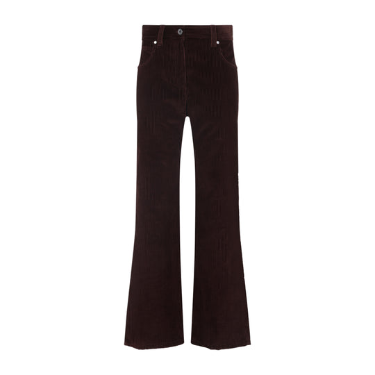 Dark Red Corduroy Cotton Pants