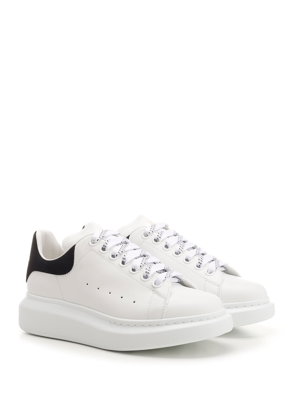 Mcqueen Oversized  With Black Heel Sneakers - Bianco | c9f655a465e623d1bf418ac49d90a4357506a235
