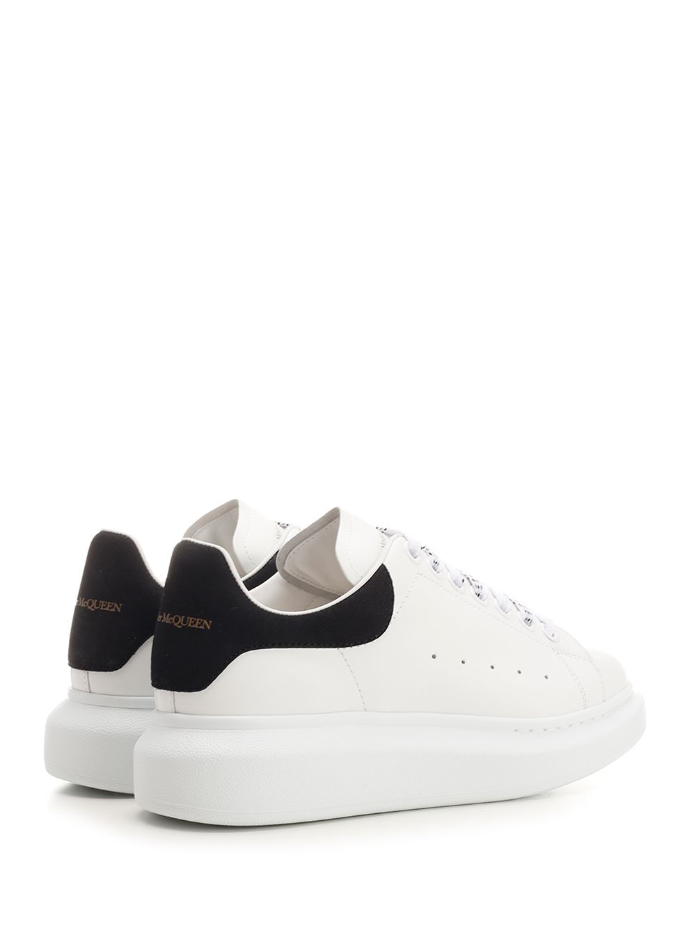 Mcqueen Oversized  With Black Heel Sneakers - Bianco | 75f73a27deb30babe5104fe502678a890dfe90c7