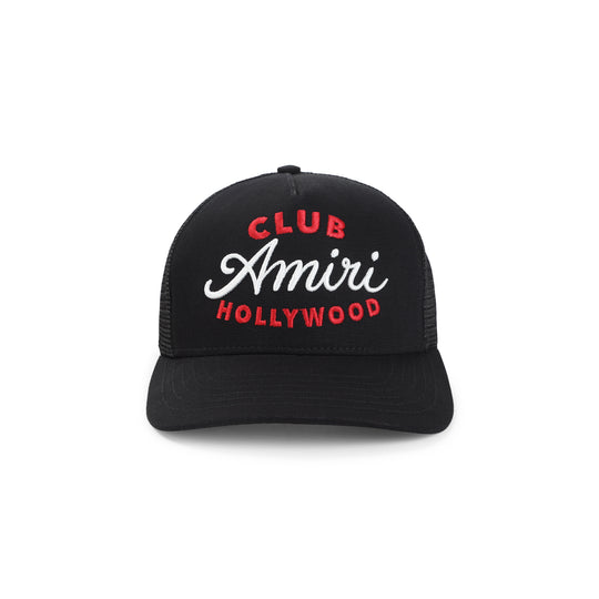 Black Club Trucker Cotton Hat