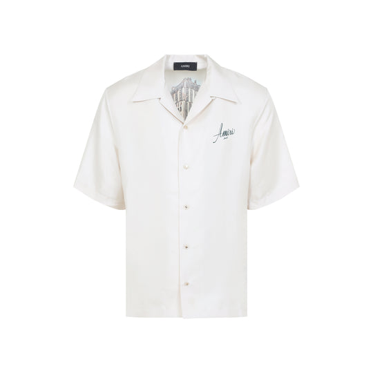 White Hotel Bowling Silk Shirt